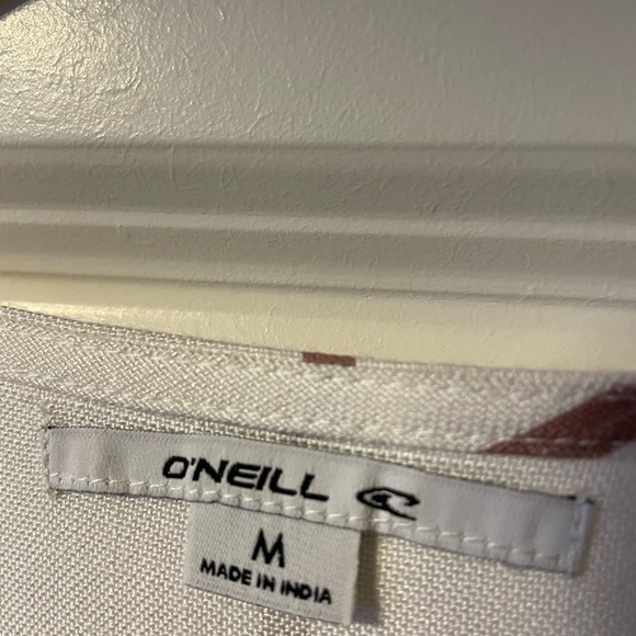 NWT O’Neil white blouse with brown stripes - Picture 4 of 4